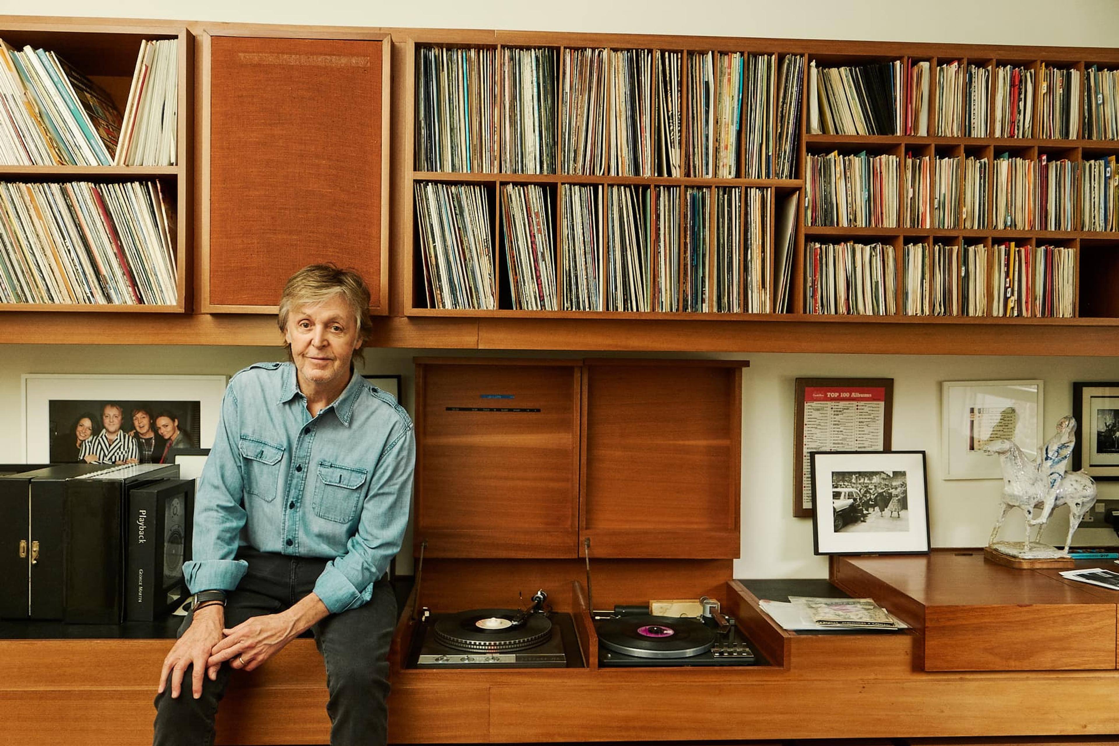 Photo of Paul in his home studio, photo taken by Mary McCartney